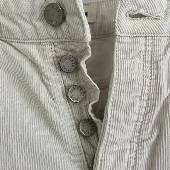 Zadig and Voltaire corduroy off white pants, Size XS. - Picture 4 of 7